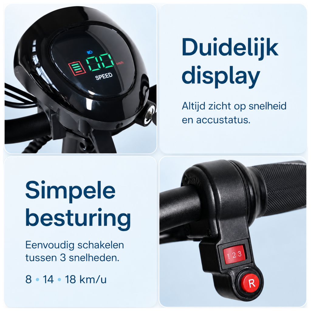 Metic Move opvouwbare scootmobiel met digitaal display en eenvoudige bediening