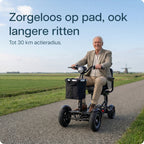 Actieradius van de Metic Move MQ5 scootmobiel: tot 30 km op een acculading